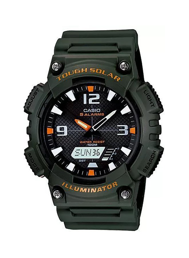 كاسيو ساعة يد بعقارب وسوار من الراتينج طراز AQ-S810W-3A - قياس 30 مم - لون أسود للرجال - Image 1