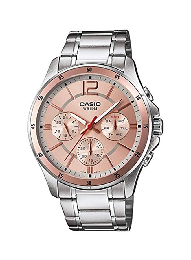CASIO Men's Stainless Steel Chronograph Wrist Watch MTP-1374D-9AVDF - Image 1