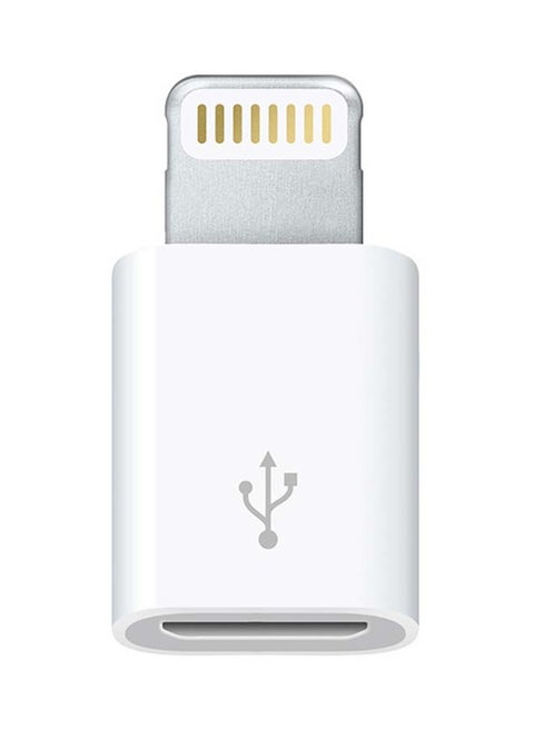 Lightning To Micro USB Adapter White