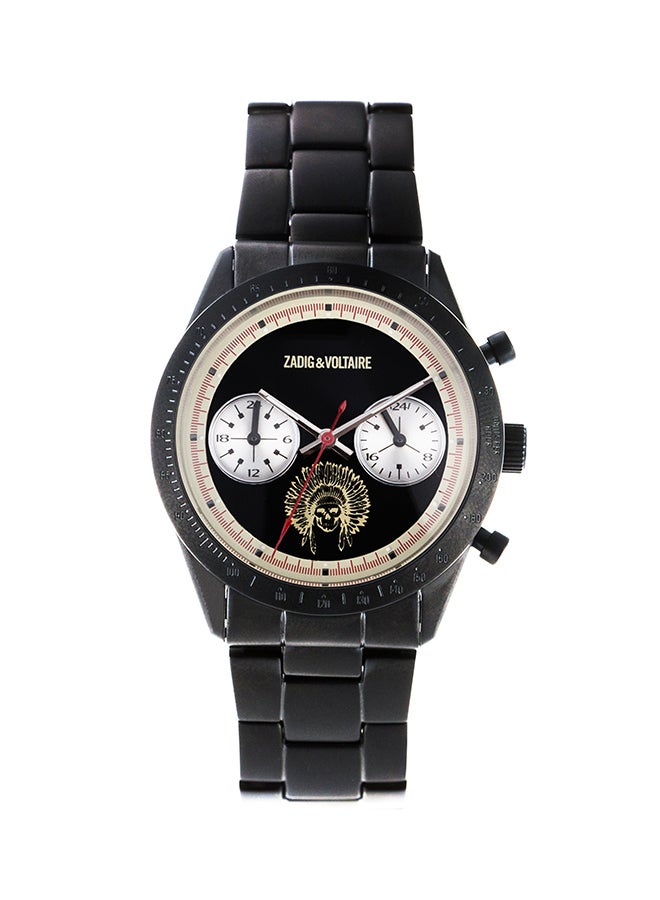 ZADIG & VOLTAIRE Unisex's Black Analog Stainless Steel BAnd Watch - ZVM122 - 36 mm - Matt Black - Image 1