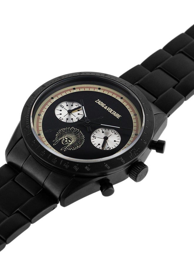 ZADIG & VOLTAIRE Unisex's Black Analog Stainless Steel BAnd Watch - ZVM122 - 36 mm - Matt Black - Image 2