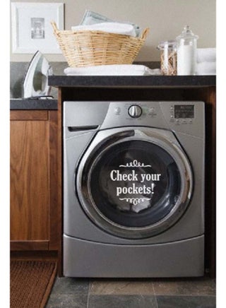 Check Your Pocket Laundry Wall And Washine Machine Sticker White 20x20cm - v1547817417/N15957523A_1