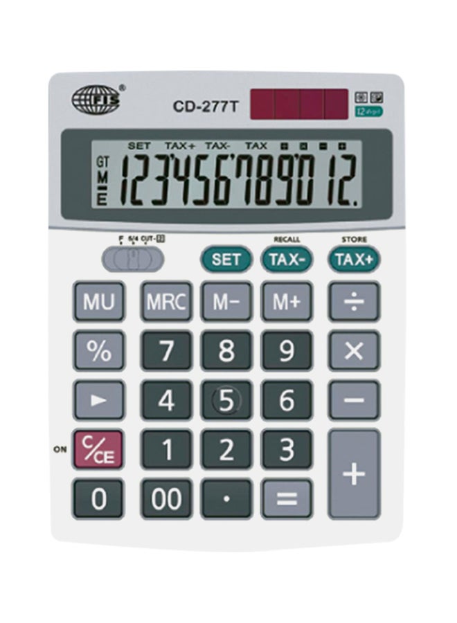 FIS - Desktop Calculator 12 Digits With Tax Silver - Image 1