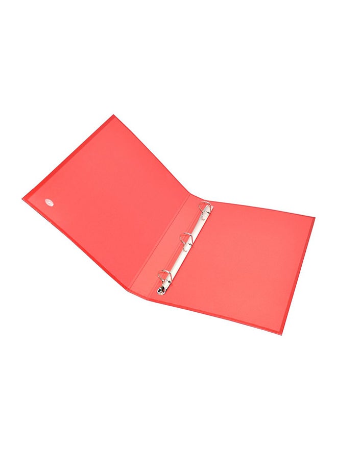FIS 3-Ring Polypropylene A4 Binder Red - Image 2