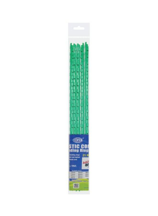 10-Piece Plastic Binding Ring Set Green