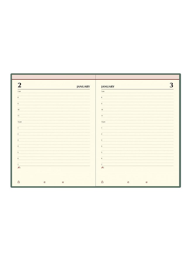 إف اي أس  دفتر يوميات لأي سنة بدون تاريخ مزود بغطاء من البولي يوريثان الإيطالي، مقاس A5 رمادي - Image 2