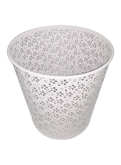 FIS Butterfly Pattern Round Waste Bin White 