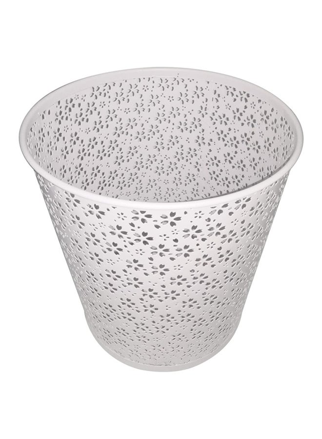 FIS - Butterfly Pattern Round Waste Bin White - Image 1