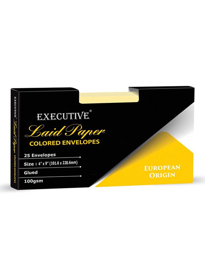 FIS 25-Piece Laid Paper Glued Envelope Set Cream - Image 2