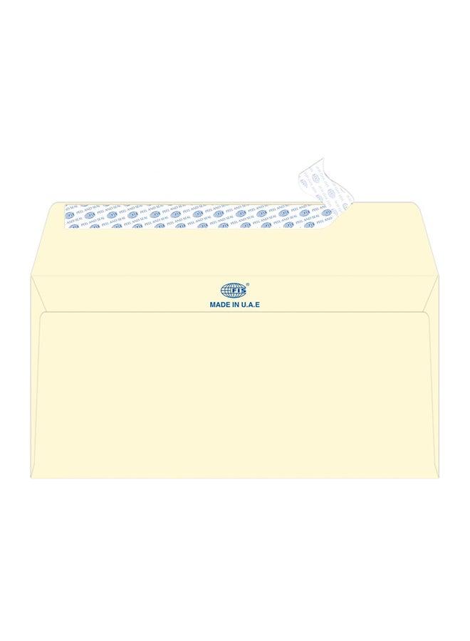 إف اي أس  مجموعة أظرف لاصقة مصنوعة من الورق المدموغ مكونة من 25 قطعة كريمي - Image 2