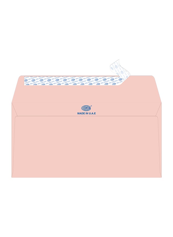 FIS 25-Piece Laid Paper Peel And Seal Envelope Set Pink - Image 1