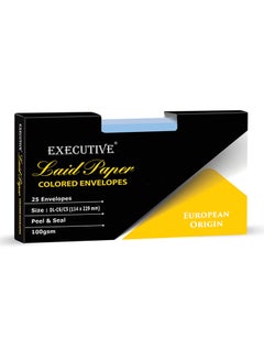 FIS 25-Piece Laid Paper Peel And Seal Envelope Set Yellow  - Image 2