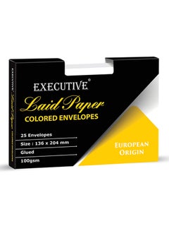 FIS 25-Piece Laid Paper Glued Envelope Set White  - Image 2
