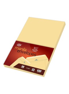FIS 50-Piece Manila Peel And Seal Glued Envelope Set yellow  - Image 2