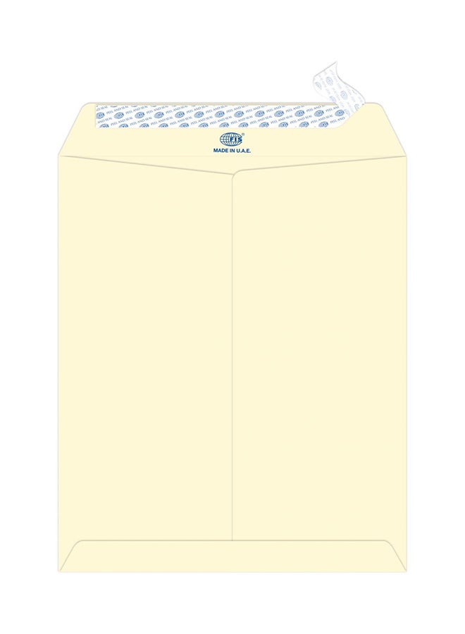 إف اي أس  مجموعة أظرف إكسكيوتف ذاتية اللصق من الورق المضلع من 25 قطعة أوف وايت - Image 1