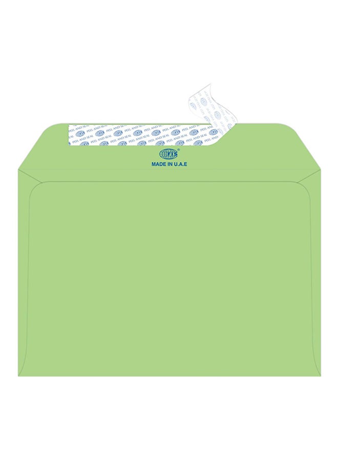 FIS 25-Piece Executive Laid Paper Peel And Seal Envelope Set Green - Image 1