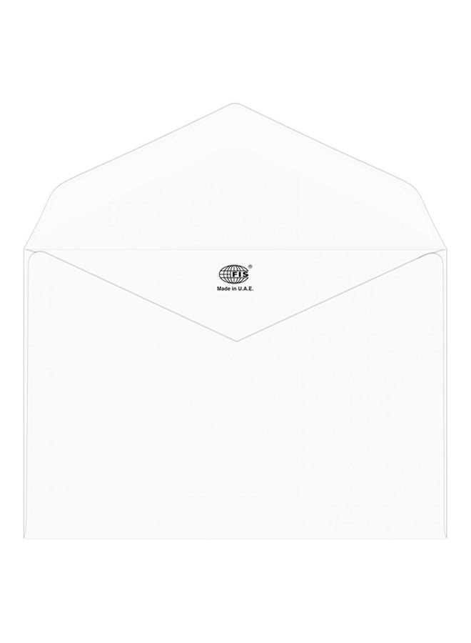 FIS 25-Piece Executive Laid Paper Glued Envelope Set White - Image 1