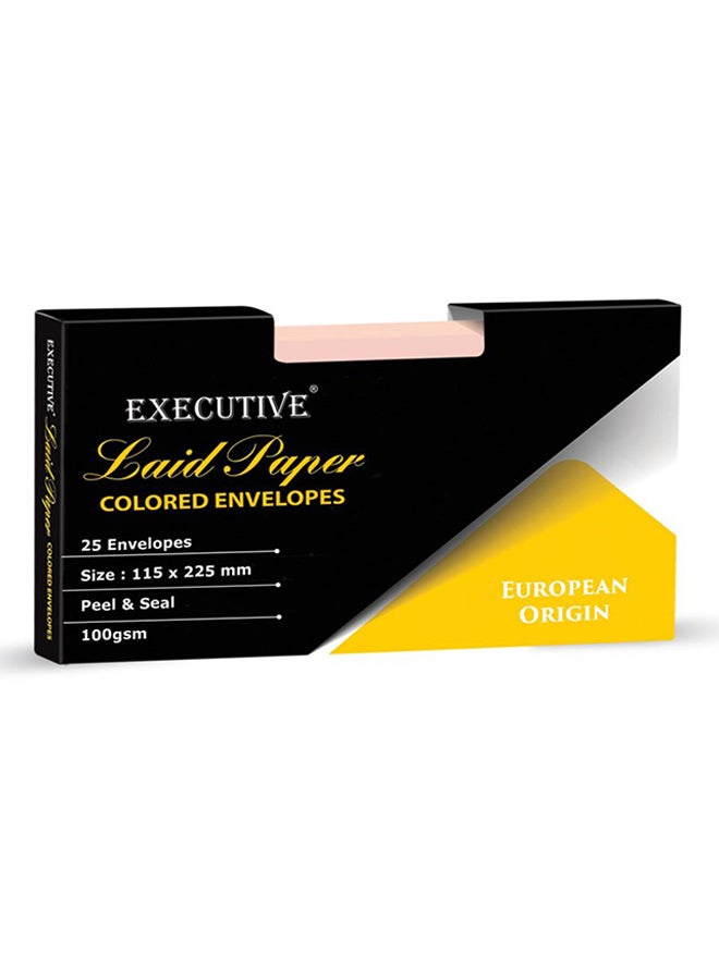 FIS 25-Piece Executive Laid Paper Peel And Seal Envelope Set Pink - Image 2