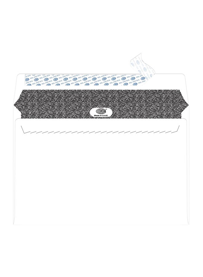 FIS Pack Of 50  Inner Print Peel And Seal Envelope Black/White - Image 2