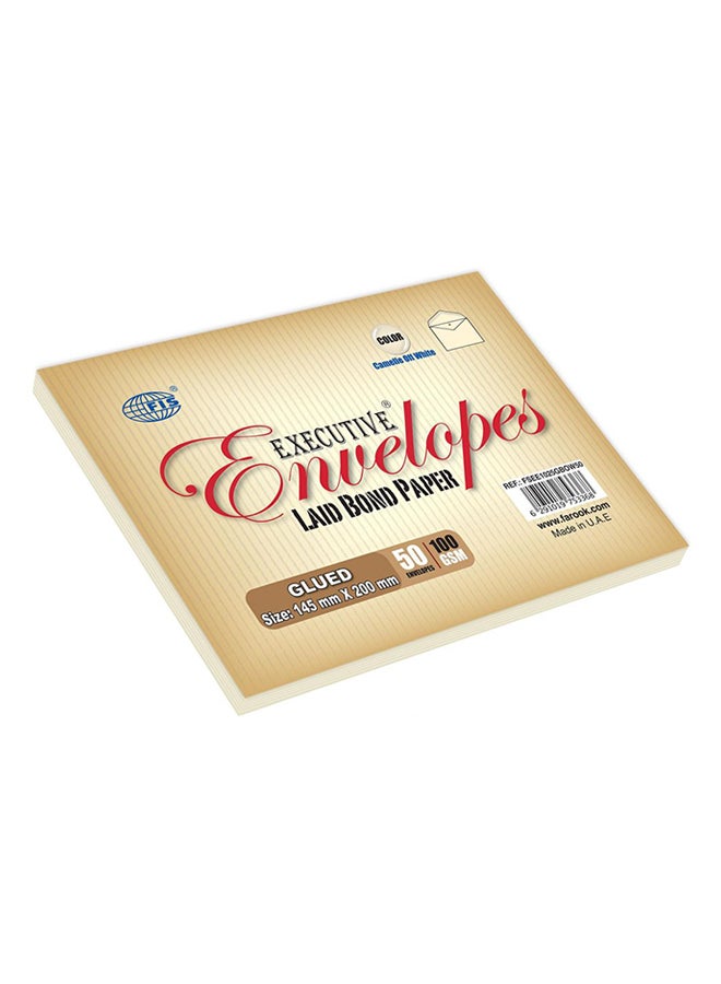 FIS Pack Of 50 Executive Glued Envelope Yellow - Image 2