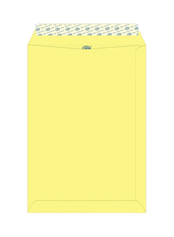 FIS Pack Of 50 Peel And Seal Envelope Yellow - Image 1