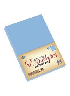 FIS Pack Of 50 Laid Paper Peel And Seal Envelope Blue  - Image 2