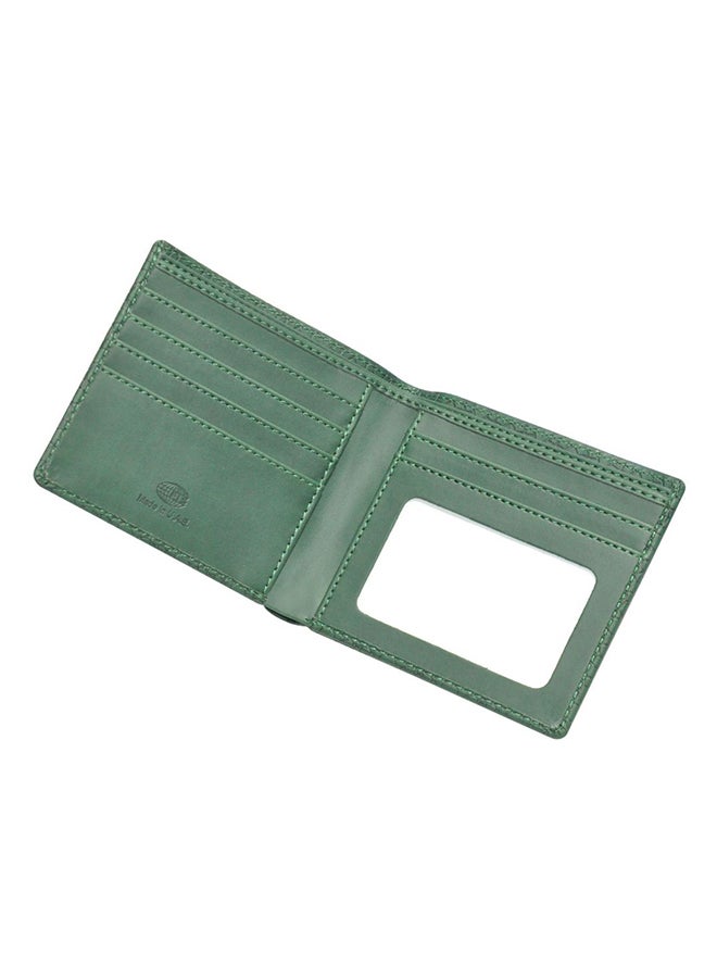 FIS Stitch detailed Bi-Fold PU Wallet Green  - Image 1