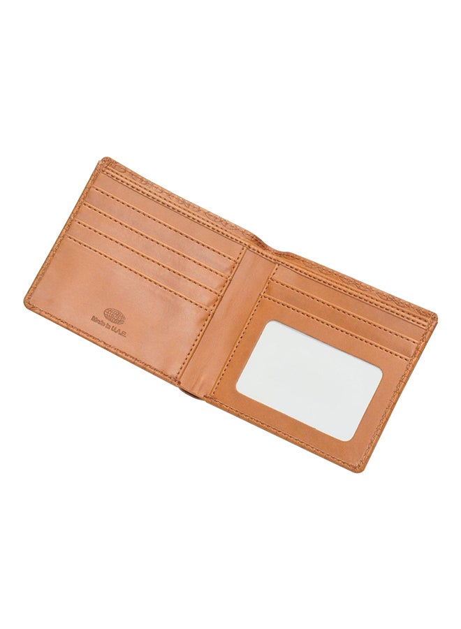 FIS Stitch Detailed Bi-Fold PU Wallet Brown  - Image 1