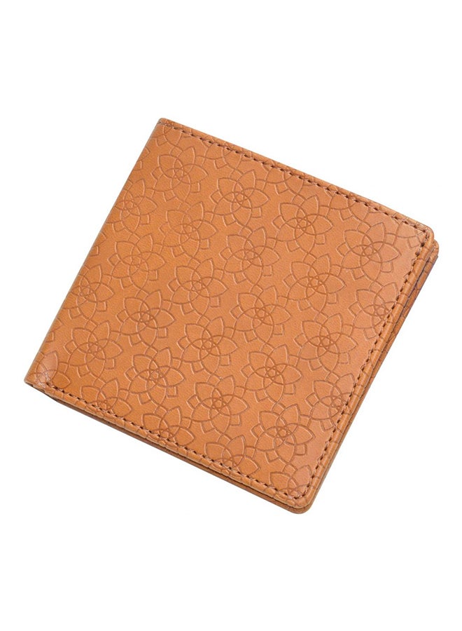FIS Stitch Detailed Bi-Fold PU Wallet Brown  - Image 2