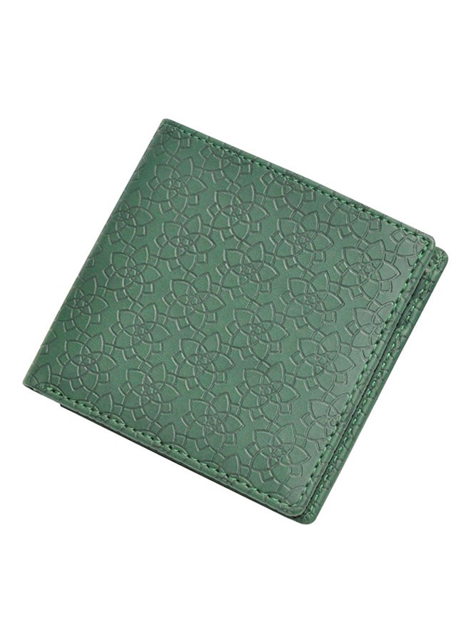 FIS Stitch detailed Bi-Fold PU Wallet Green  - Image 2