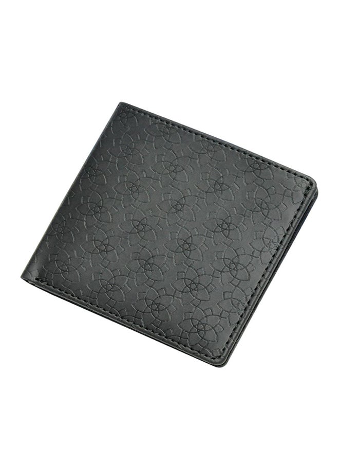 إف اي أس  محفظة ثنائية الطي مصنوعة من مادة البولي يوريثان ومزينة بتفاصيل غرز أسود - Image 2