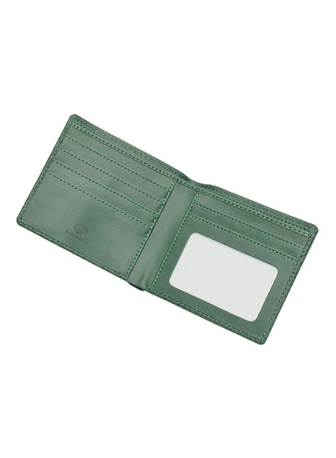 FIS Stitch detailed Bi-Fold PU Wallet Green  - Image 1
