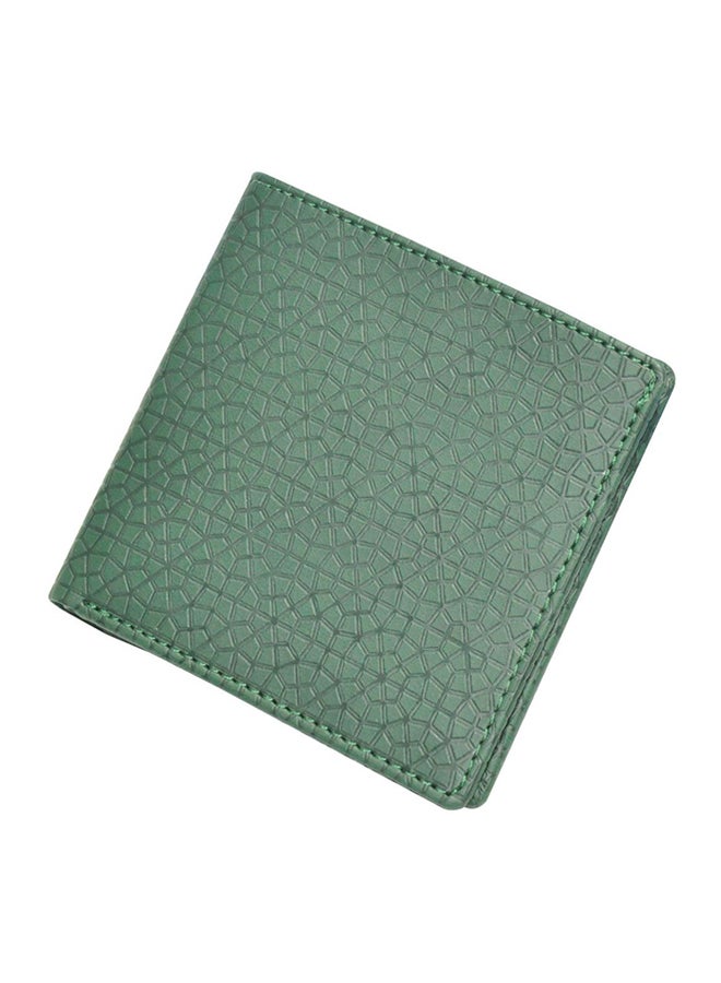 FIS Stitch detailed Bi-Fold PU Wallet Green  - Image 2