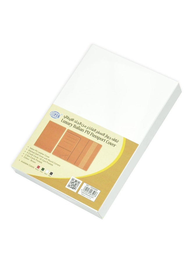 FIS - PU Passport Cover Beige - Image 1