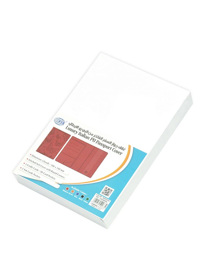 FIS - PU Passport Cover Maroon - Image 1
