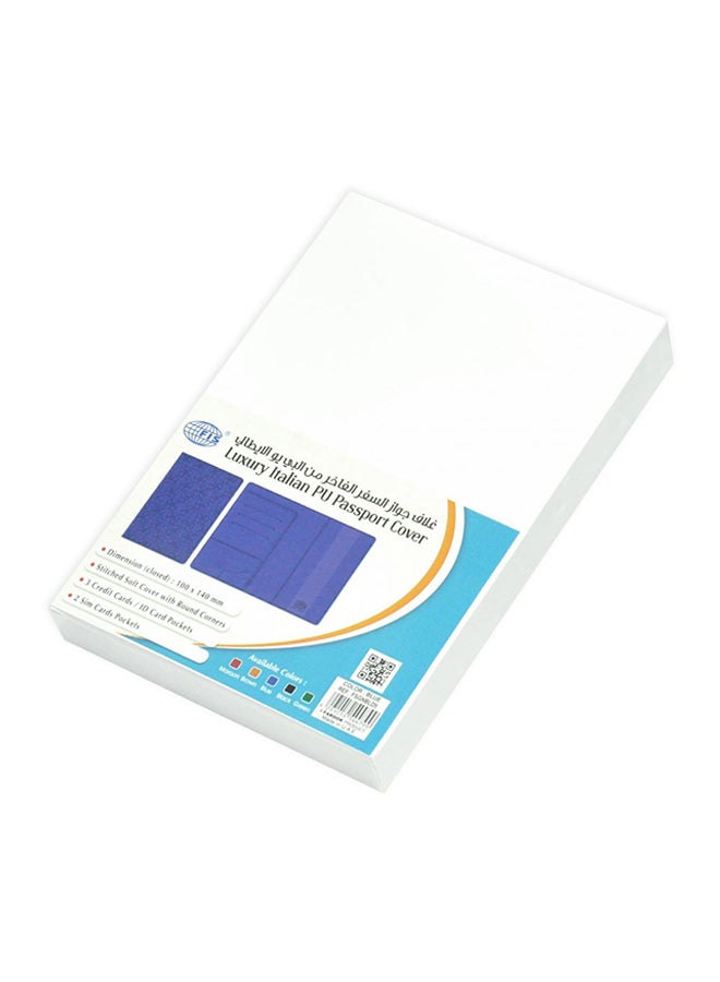 FIS - PU Passport Cover Blue - Image 1