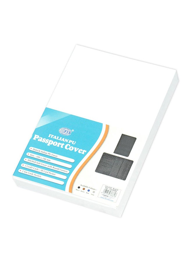 FIS - PU Passport Cover Black - Image 1