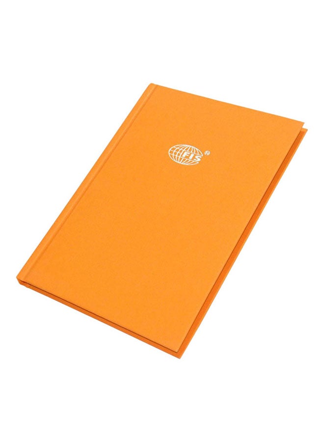 FIS 2 Quire Hard Cover Single Ruled A5 Notebook Orange  - Image 1