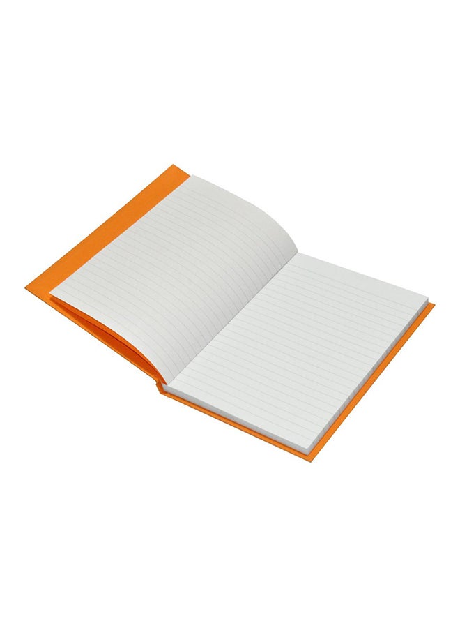 FIS 2 Quire Hard Cover Single Ruled A5 Notebook Orange  - Image 2