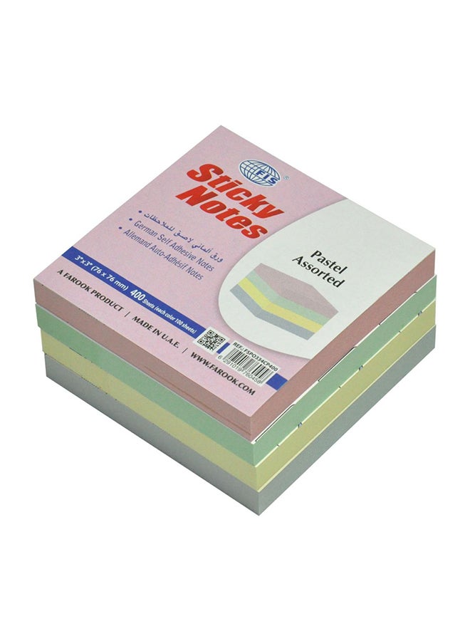 FIS 4-Piece Sticky Notes Set Blue/Yellow/Red - Image 2