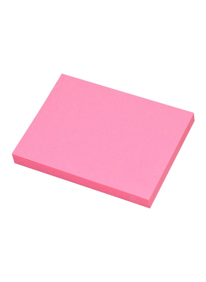 FIS 12-Piece Sticky Notes Set Fluroscent Pink  - Image 1
