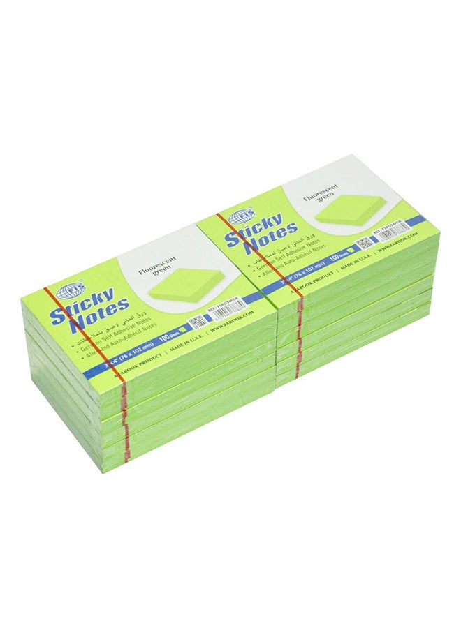 FIS 12-Piece Sticky Notes Set Green - Image 3