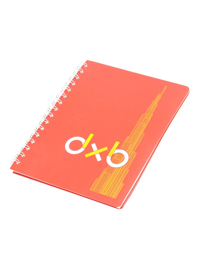 إف اي أس  دفتر ملاحظات مزود بمسطرة مفردة مع غطاء من البولي بروبلين الناعم، مقاس A5 أحمر - Image 1