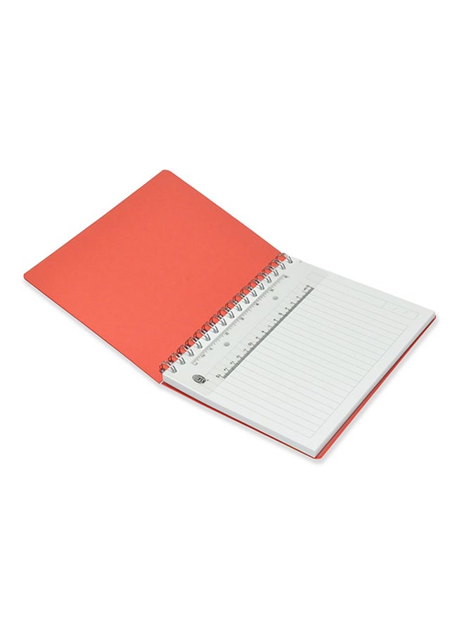 إف اي أس  دفتر ملاحظات مزود بمسطرة مفردة مع غطاء من البولي بروبلين الناعم، مقاس A5 أحمر - Image 2