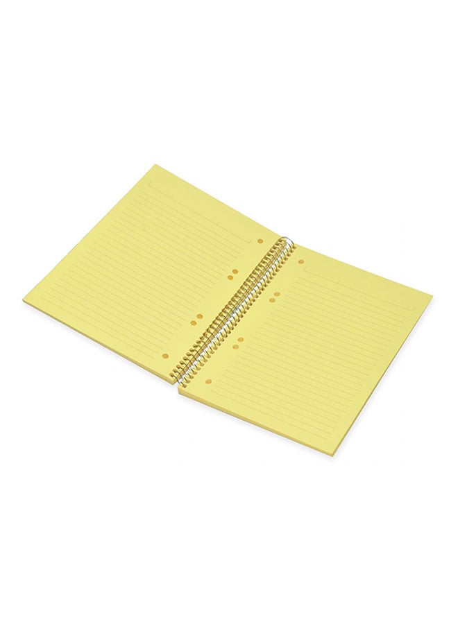 FIS Spiral Hard Cover Sibgle Ruled Notebook, Size B5 Yellow - Image 2