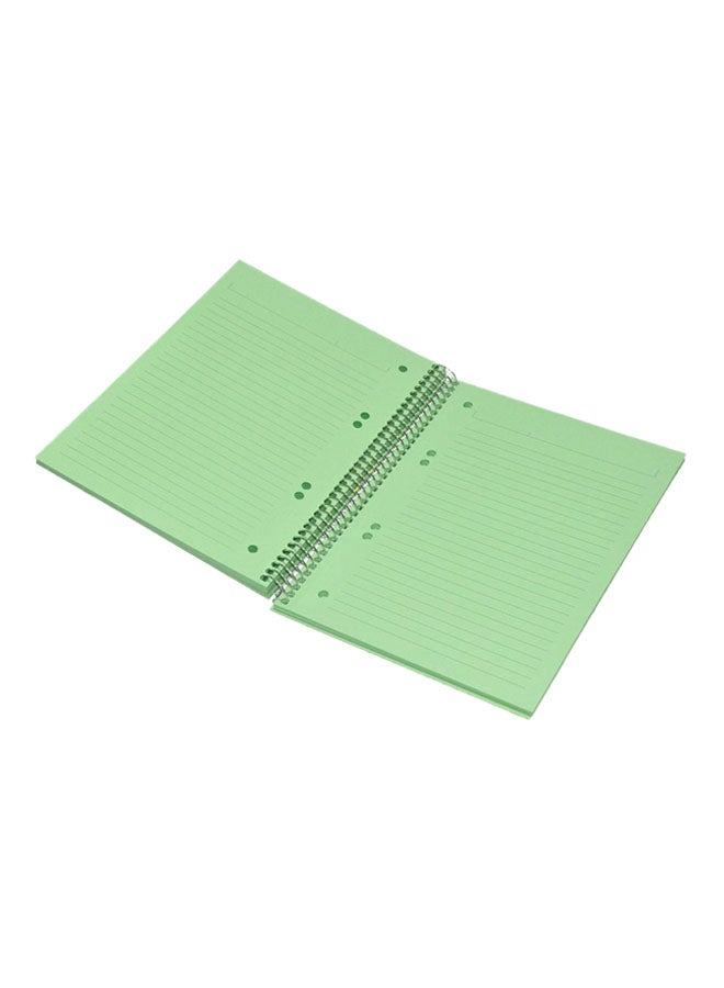 FIS Spiral Hard Cover Single Ruled Notebook Green - Image 1