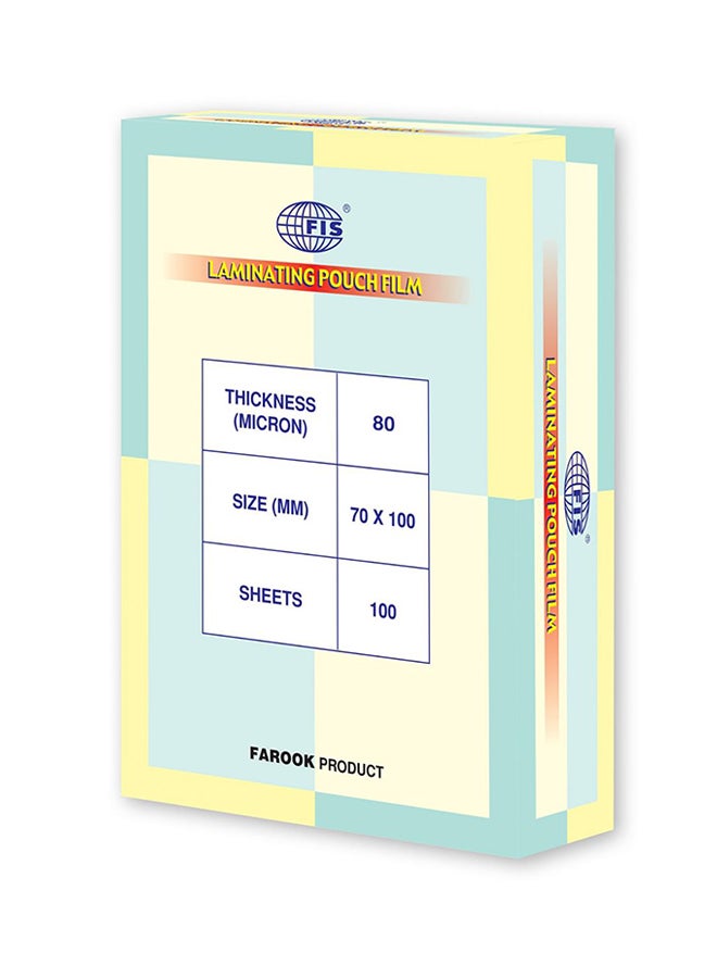 FIS 100-Piece Laminating Films Clear - Image 2