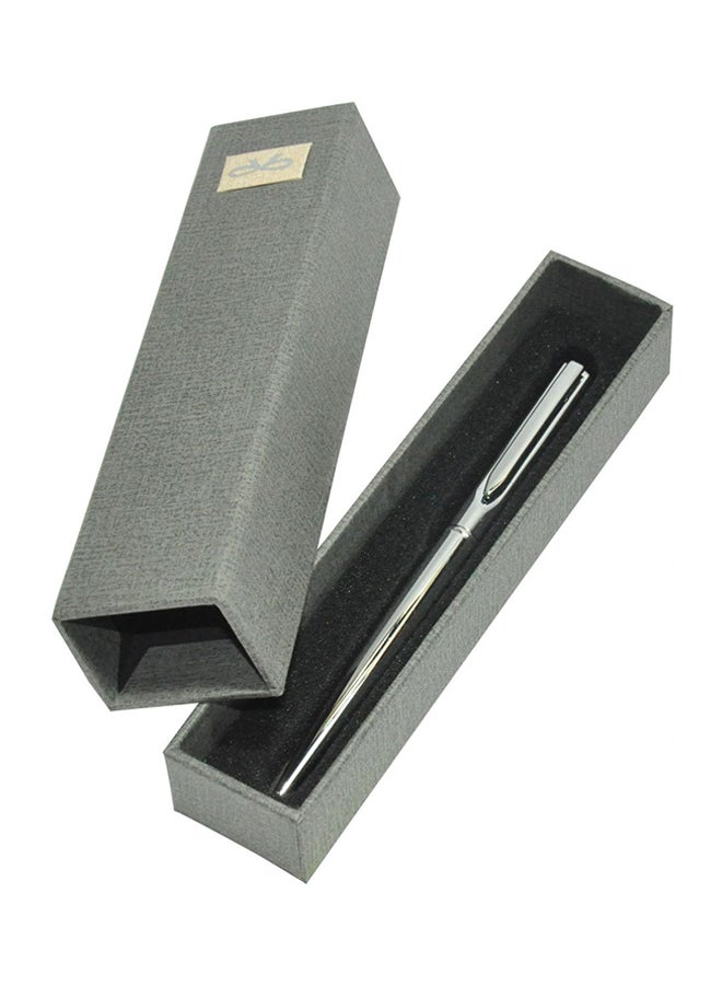 إف اي أس  قلم حبر جاف برأس كروي مع علبة فضي - Image 2