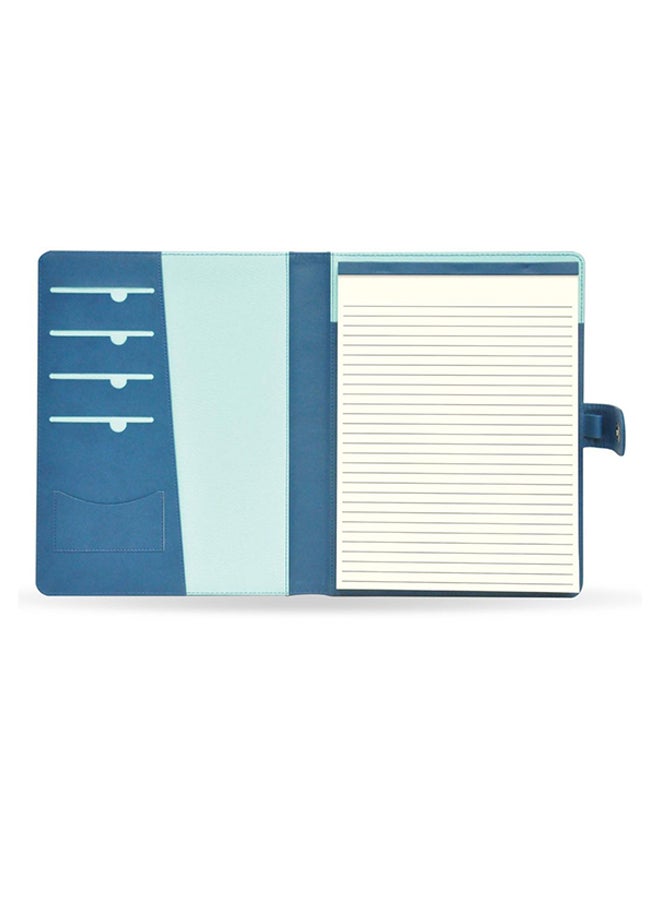 إف اي أس  ملف إيطالي ممغنط مزود بغطاء من البولي يوريثان مع مسند للكتابة، مقاس A4 أزرق - Image 2