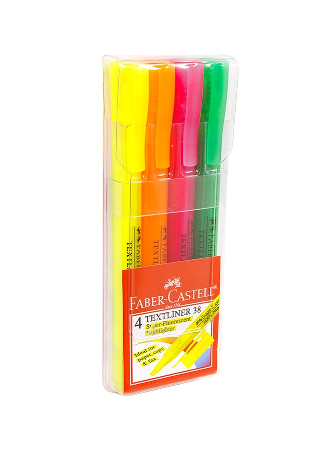 FABER-CASTELL - 4-Piece Textline Highlighter Set Multicolour - Image 1